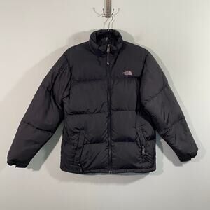 The North Face Boy's Black 1996 Retro Nuptse 600 Full Zip Down Jacket Size XL